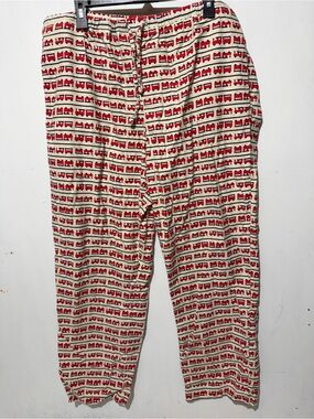 Hanna Anderson Red Train Print Lounge XL Pants